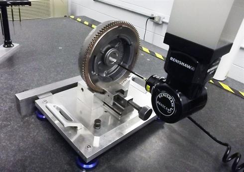 Kawasaki CMM case study - REVO head inspecting a FX series small engine flywheel