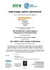 Functional Safety certificate - Renishaw UK SIRA CASS 00023/02 IEC61508 and ISO13849