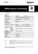 Datablad:  OMP60 optische machinetaster